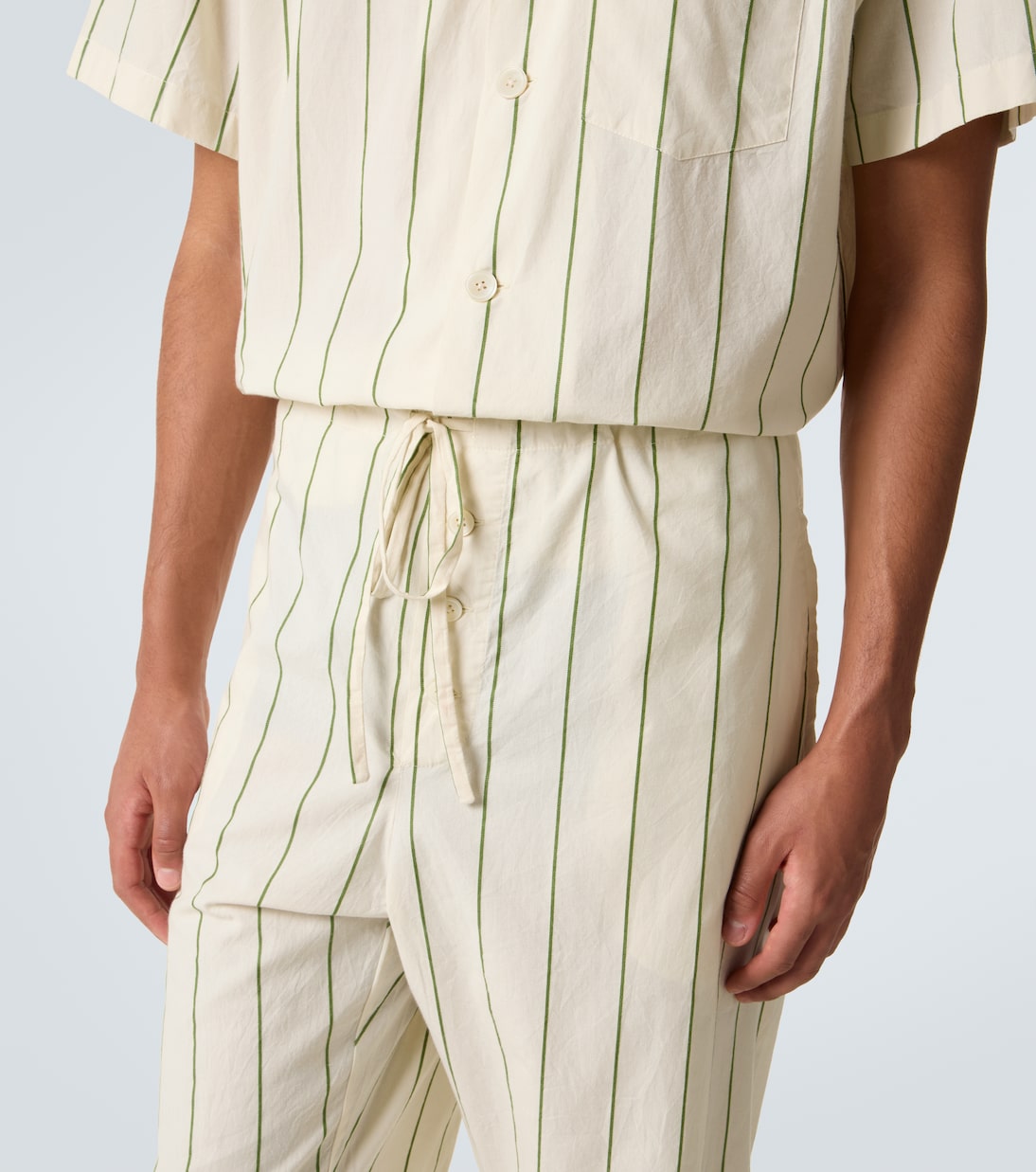 Celery striped cotton pajama pants | Bode