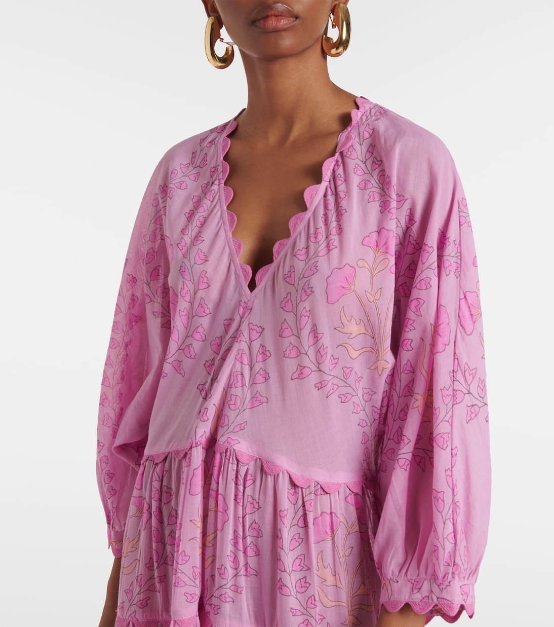 Robe longue en coton imprimé | Juliet Dunn