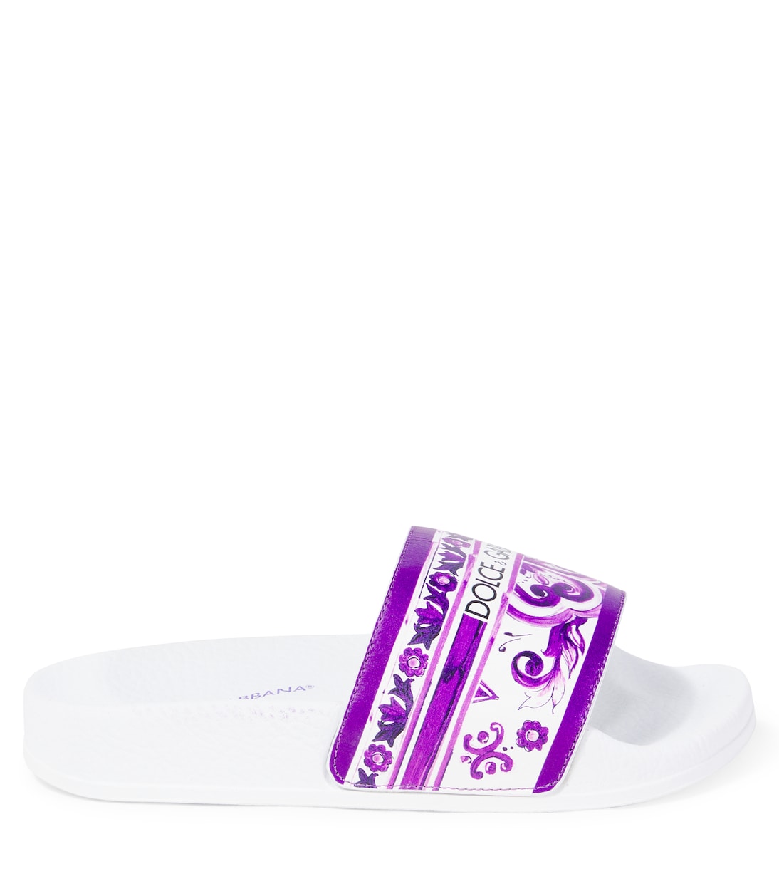 Majolica leather slides | Dolce&Gabbana Kids