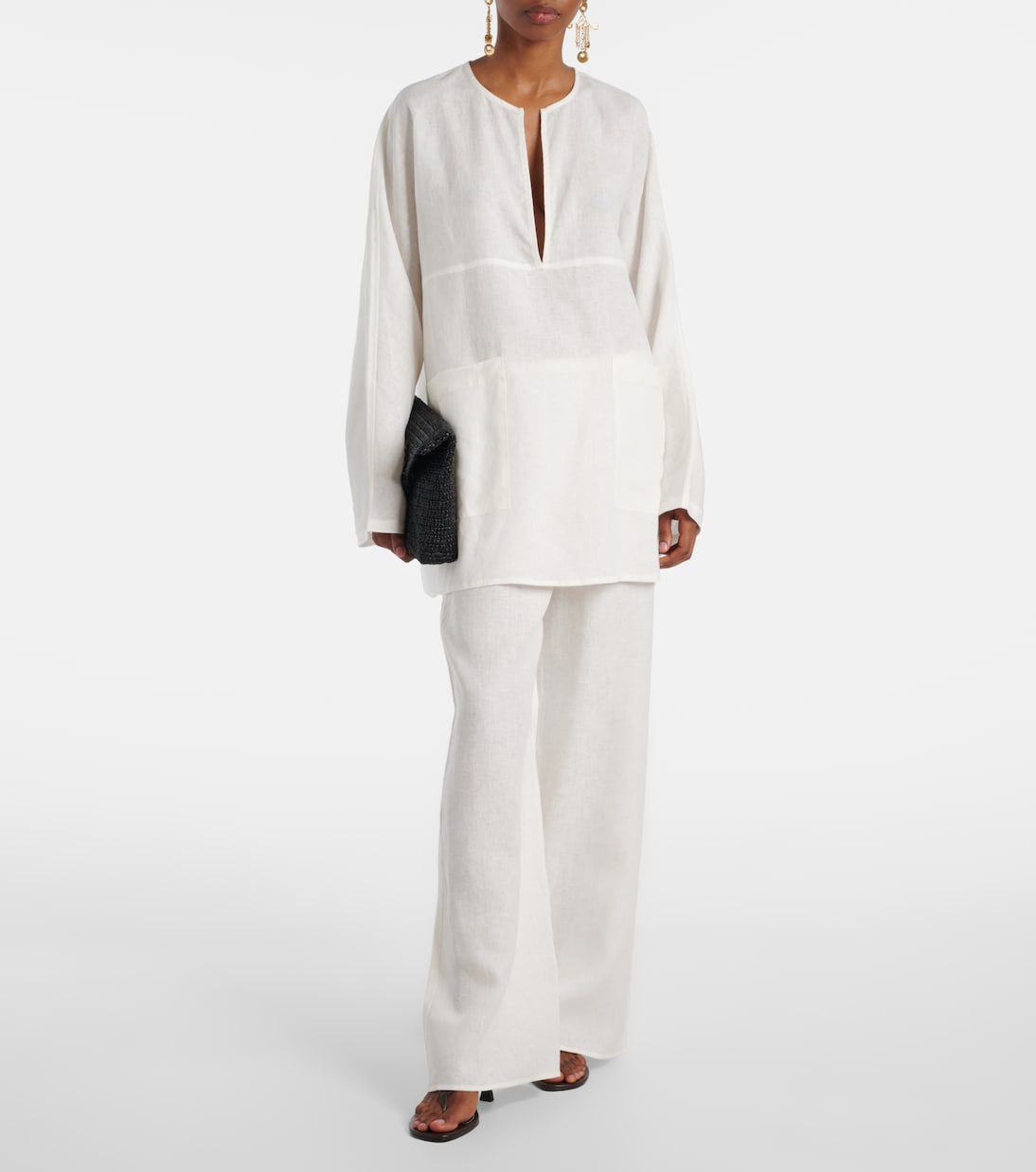 Oversize-Top aus Leinen | Asceno