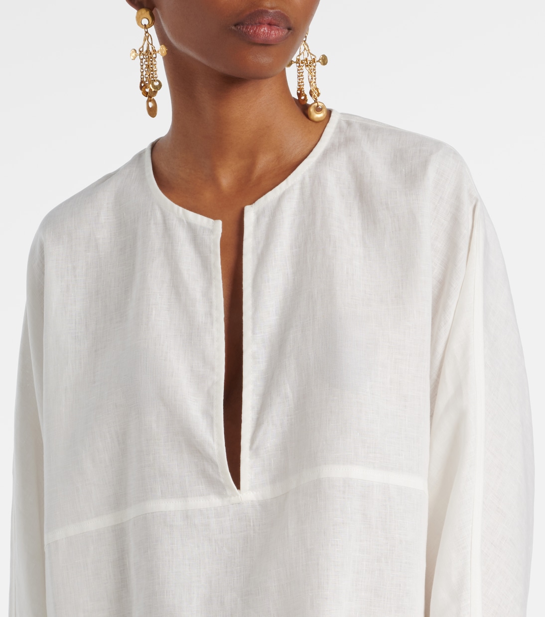 Oversize-Top aus Leinen | Asceno