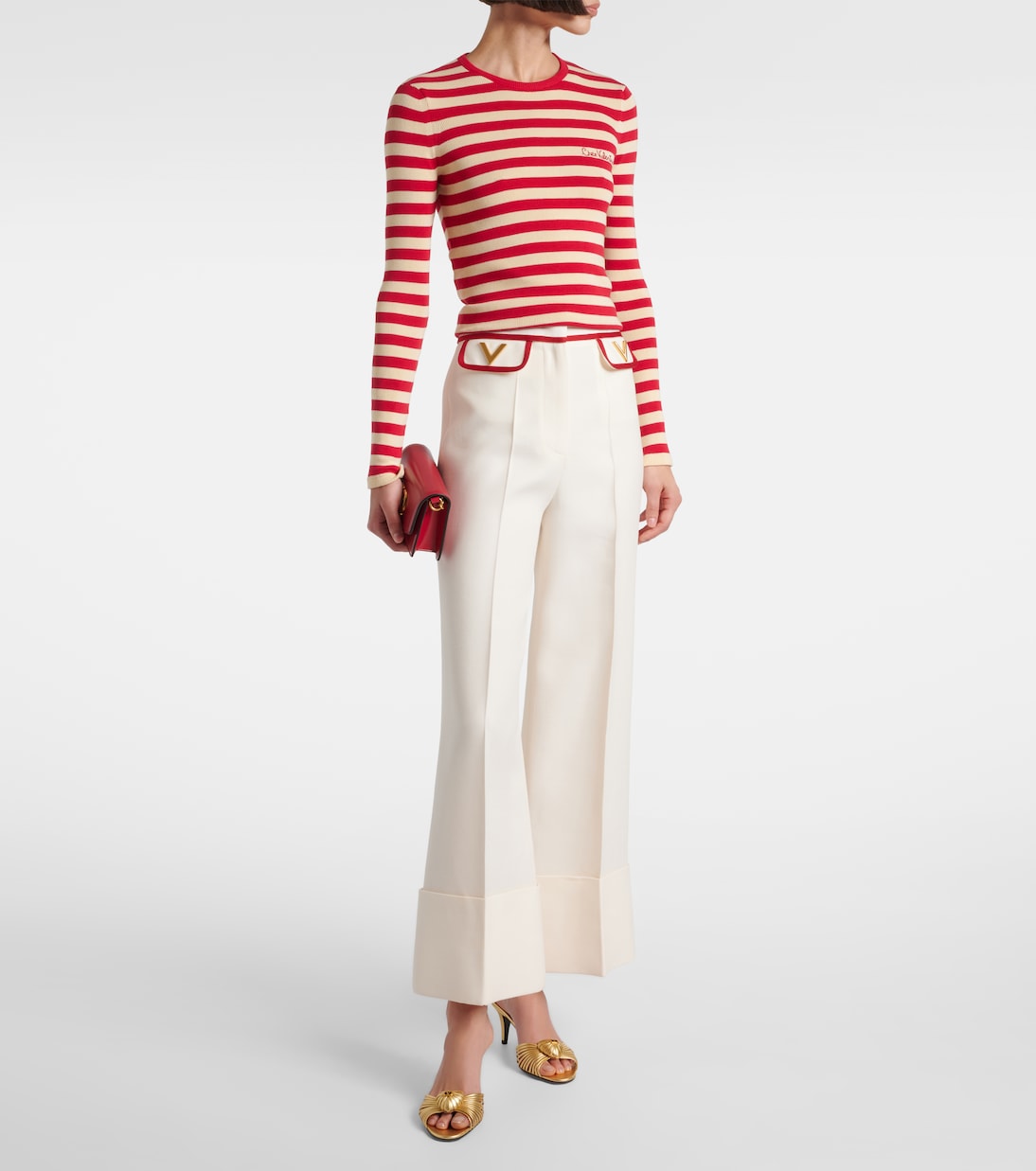 Pantoletten Royal 75 aus Metallic-Leder | Valentino Garavani