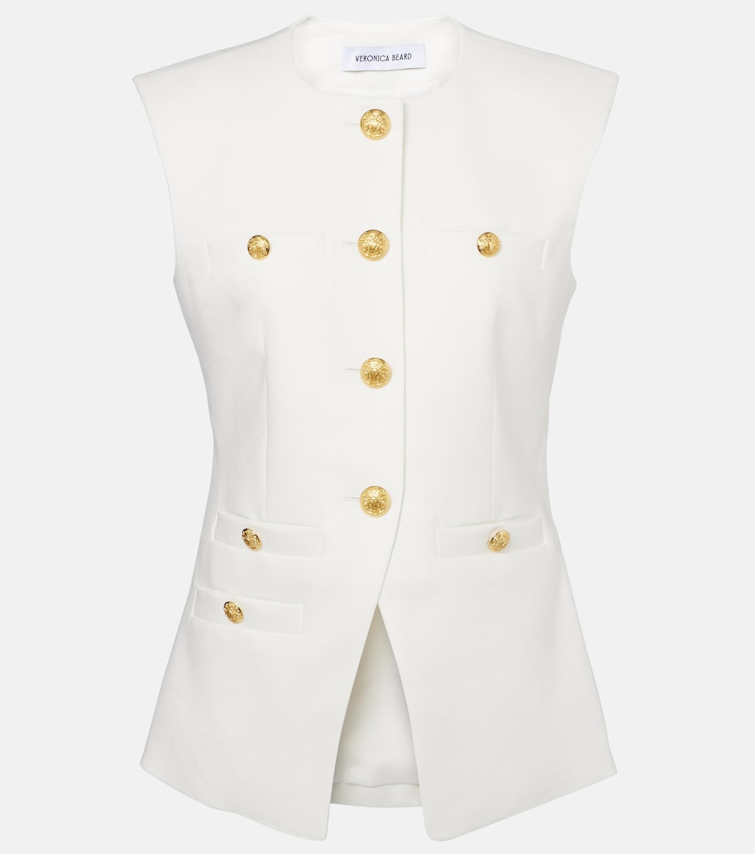 Tamara linen-blend vest | Veronica Beard