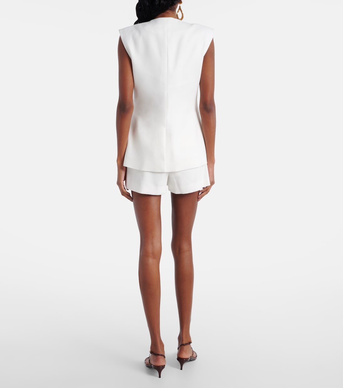 Tamara linen-blend vest | Veronica Beard