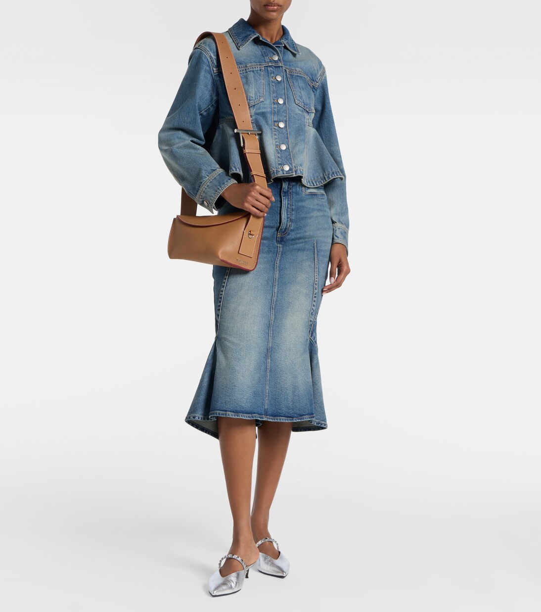 T-Bar leather shoulder bag | McQueen