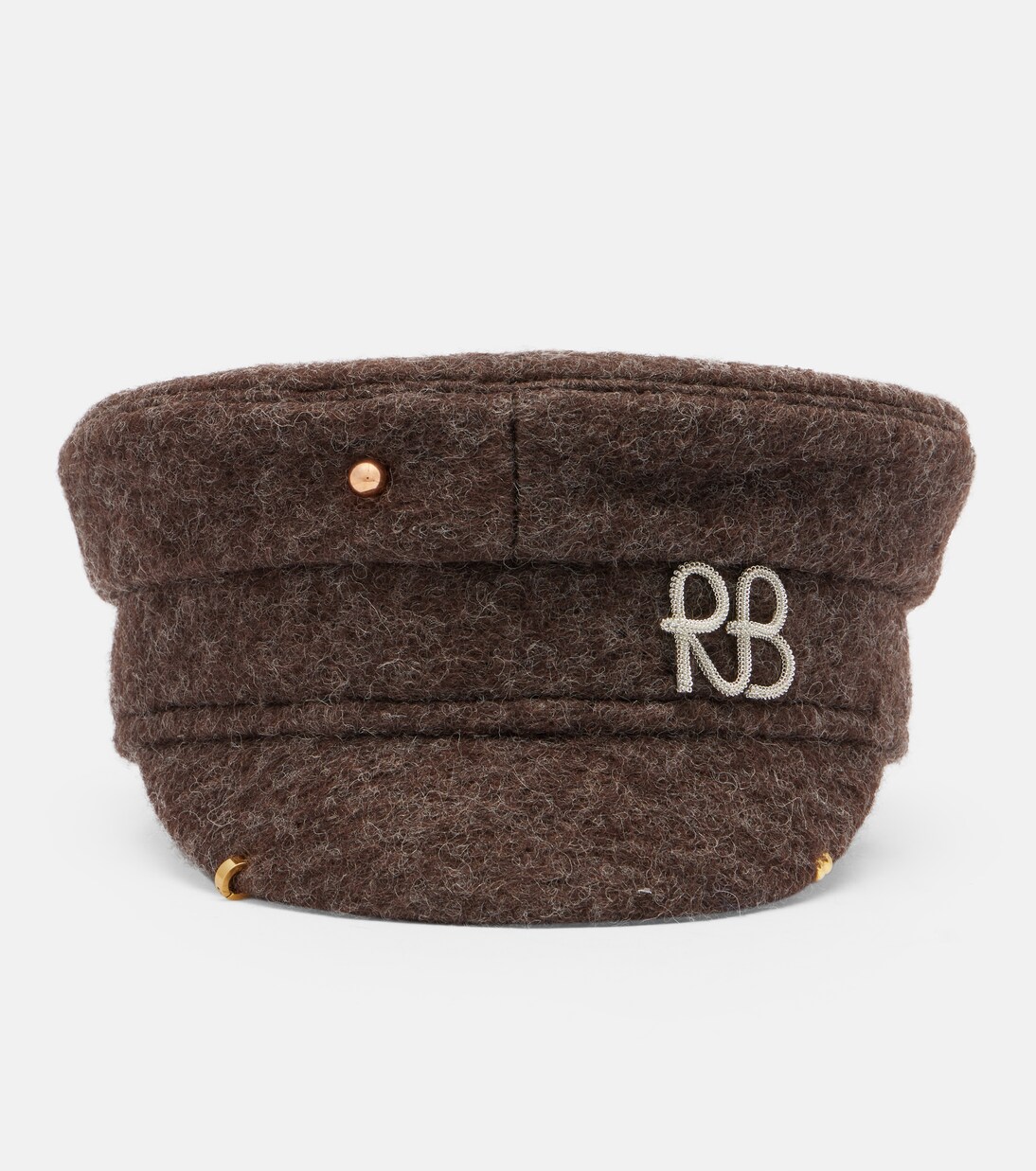 Pierced wool-blend newsboy cap | Ruslan Baginskiy