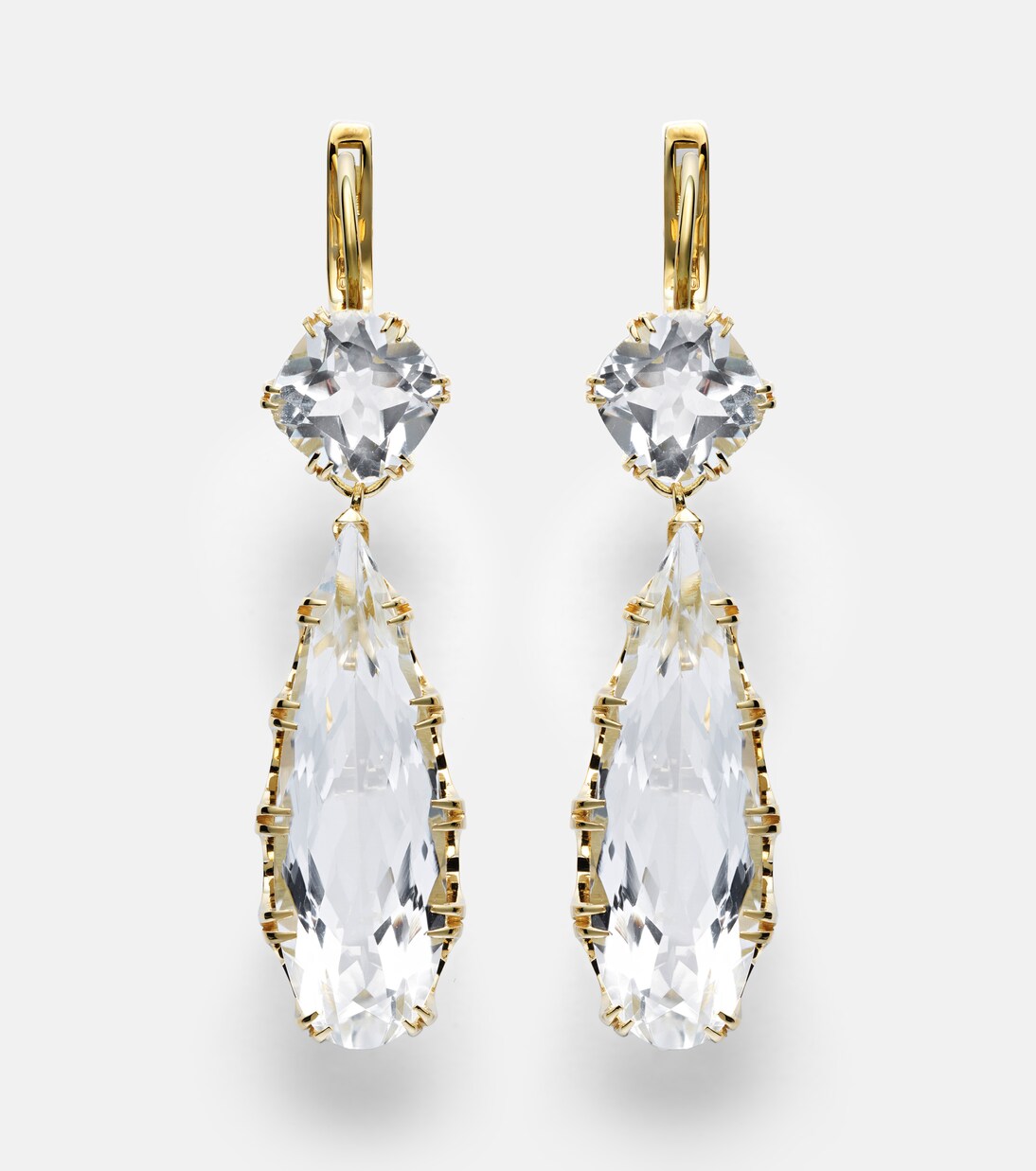 Boucles d'oreilles en or 18 ct et topaze blanche | Ileana Makri