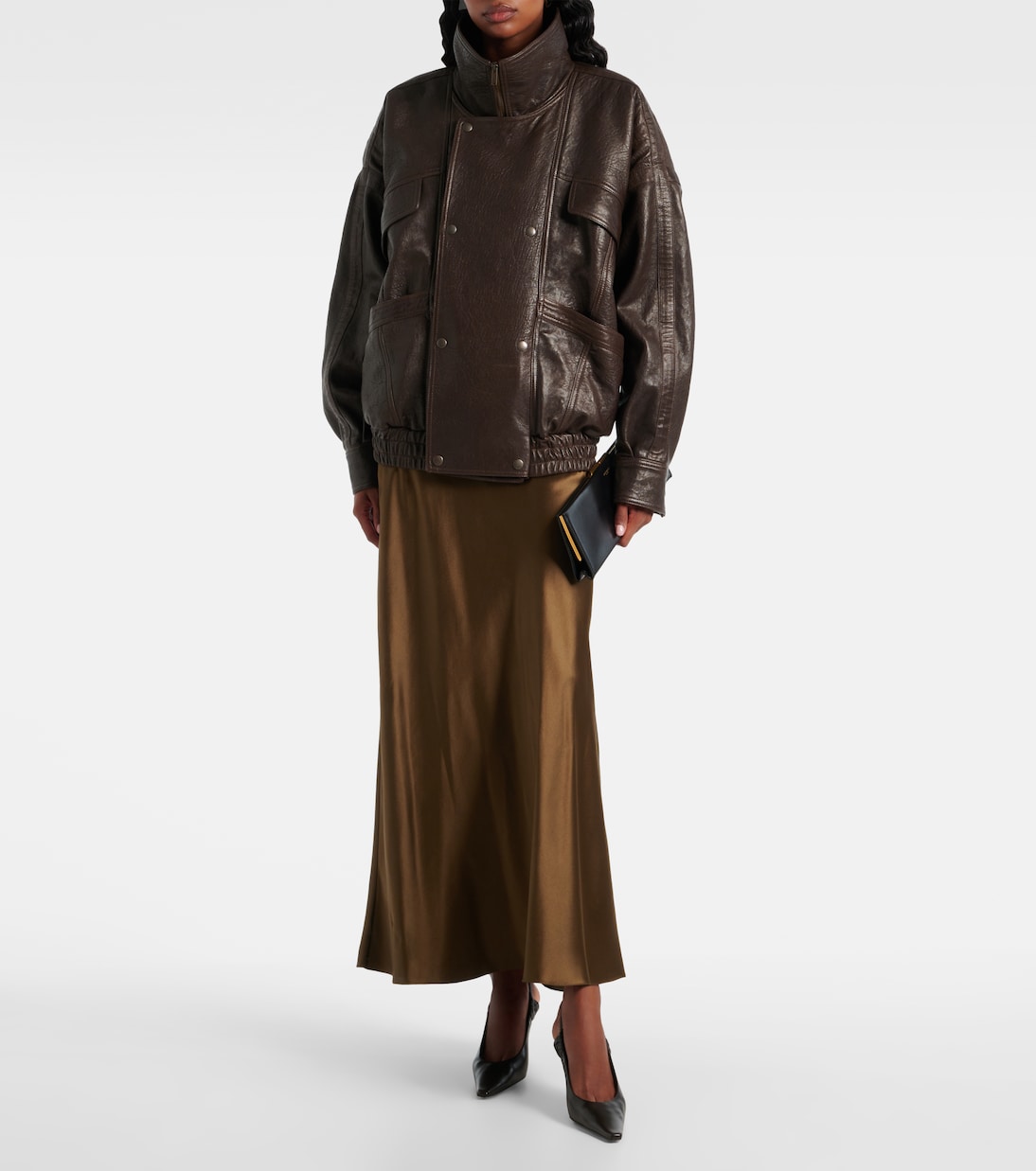 Anne-Marie 75 leather slingback pumps | Saint Laurent