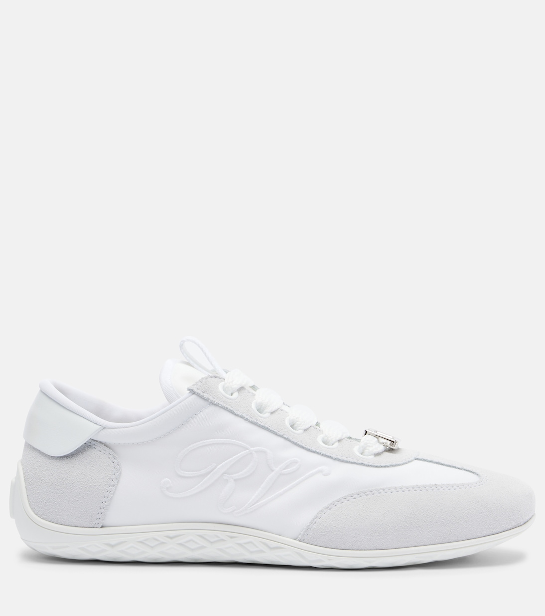 Viv Low suede-trimmed sneakers | Roger Vivier