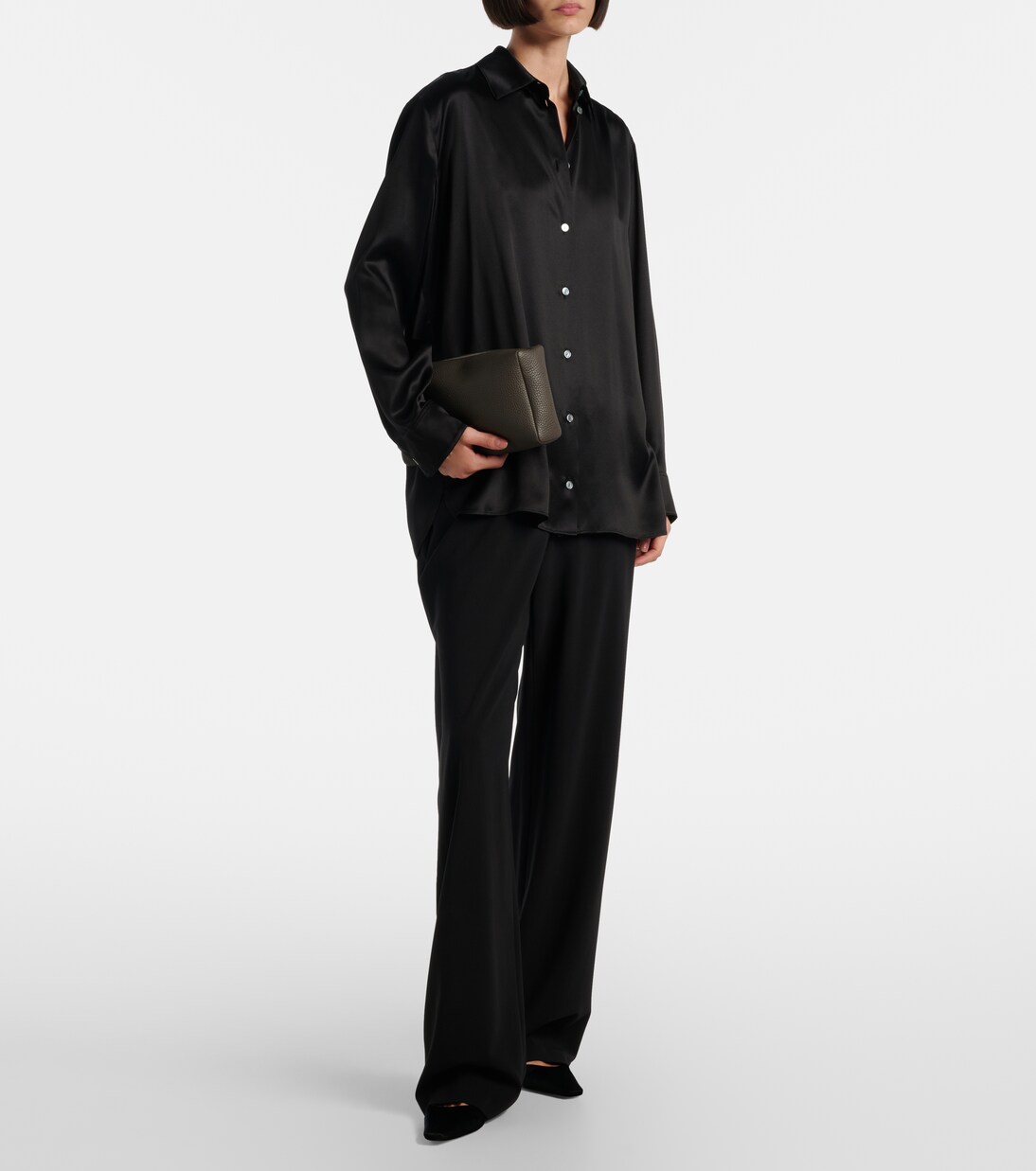 Clutch Squared Compact aus Leder | The Row