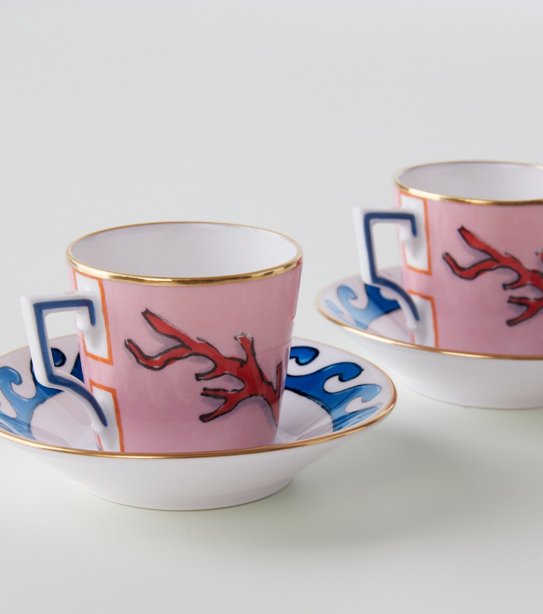Set de 2 tazas y platos de café Il Viaggio di Nettuno por Luke Edward Hall | Ginori 1735