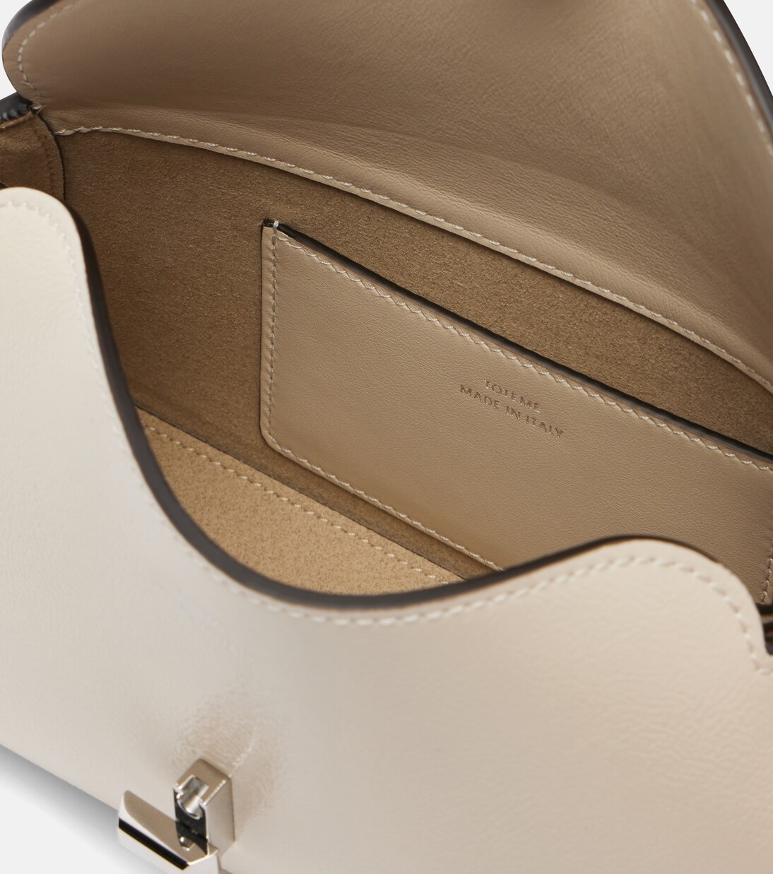 T-Lock Mini leather clutch | Toteme