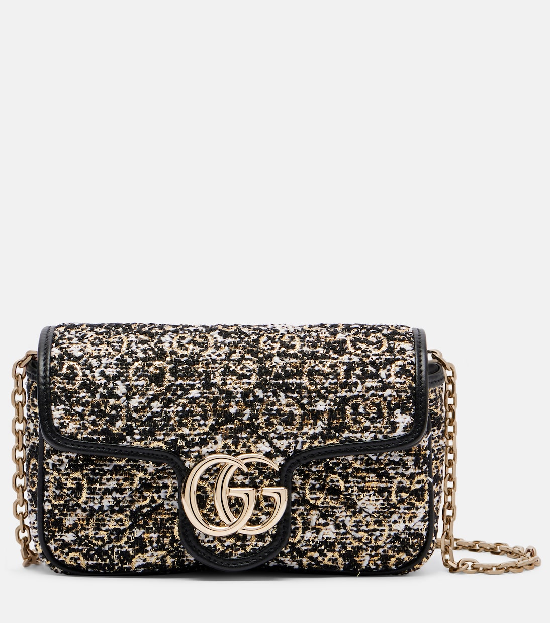 Bolso al hombro GG Marmont Mini de tweed | Gucci