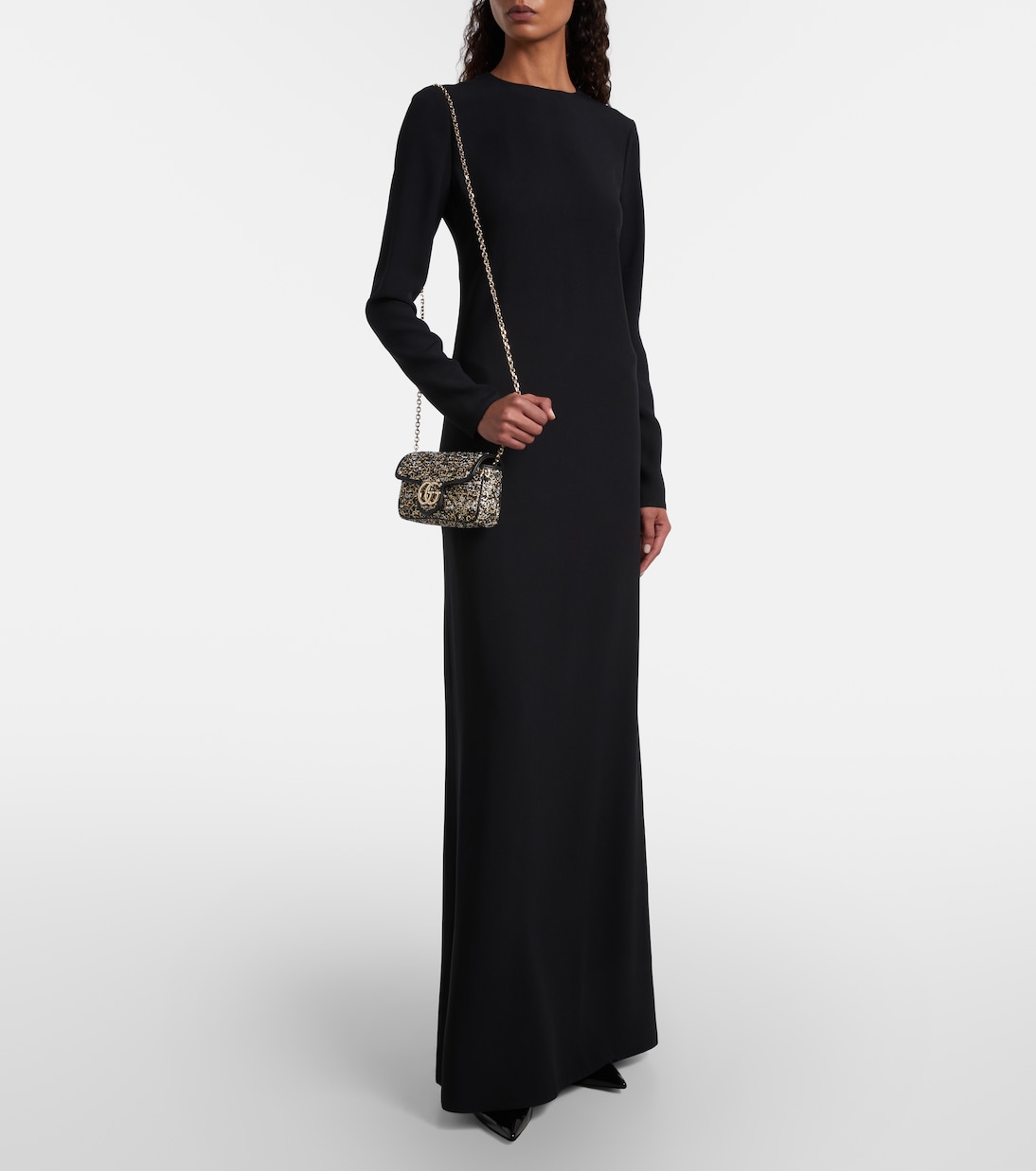 Bolso al hombro GG Marmont Mini de tweed | Gucci