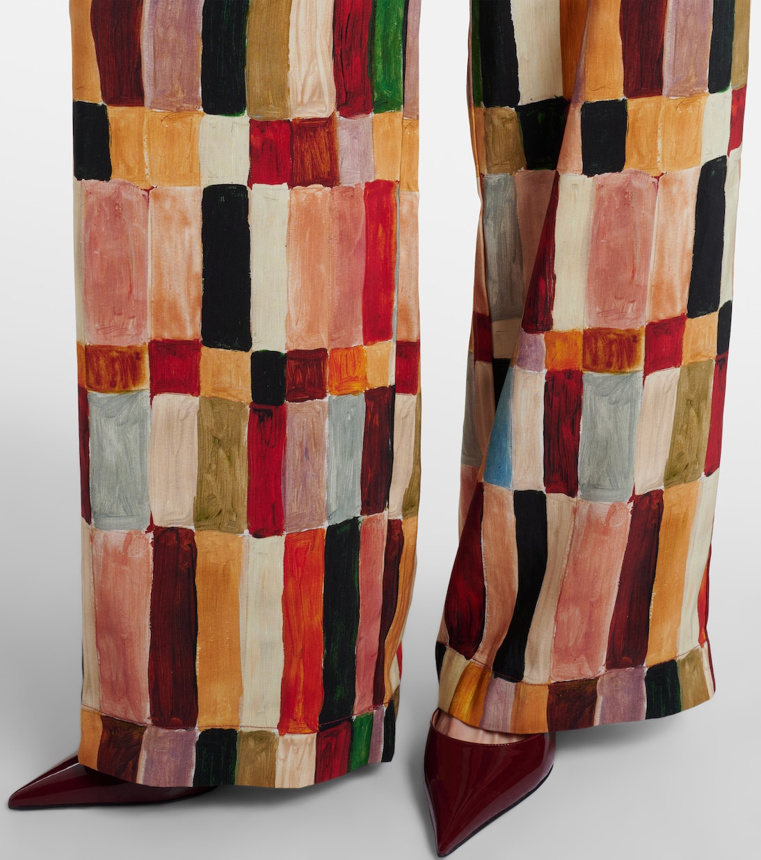 x LRNCE– Pantalon palazzo Marjorelle imprimé en lin et soie | Alémais