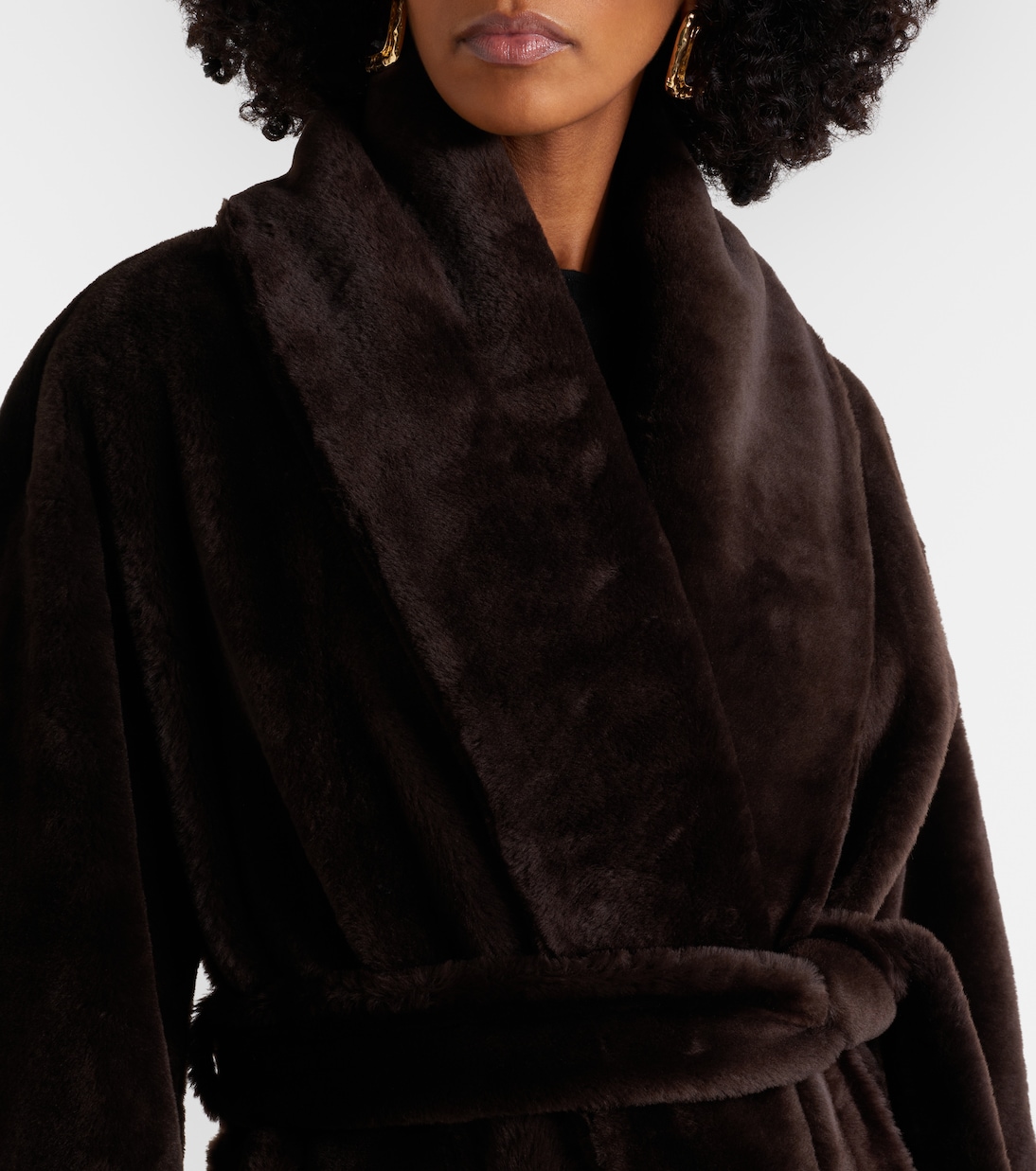 Juno shearling wrap coat | Nour Hammour