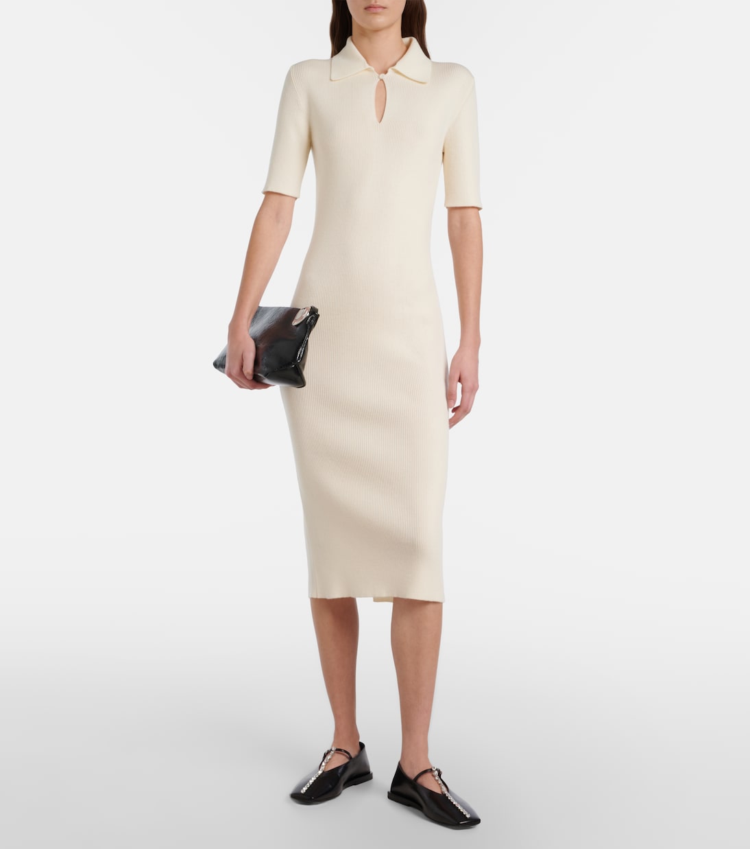 Ballerine in pelle con cristalli | Jil Sander