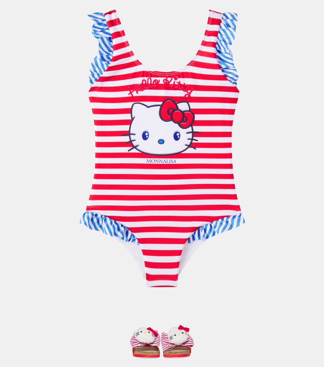 x Hello Kitty striped swimsuit | Monnalisa