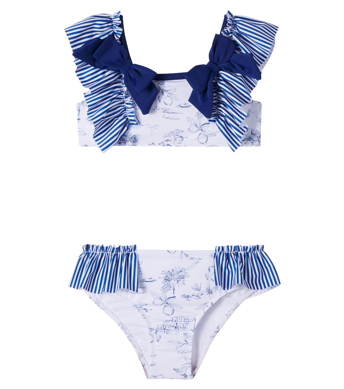 Bow-detail printed bikini | Patachou