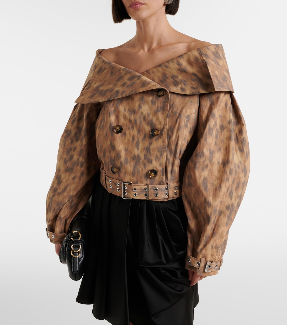 Printed cotton-blend jacket | Ganni