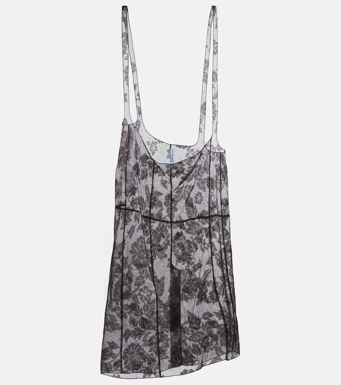 Floral lace cotton midi skirt | Prada