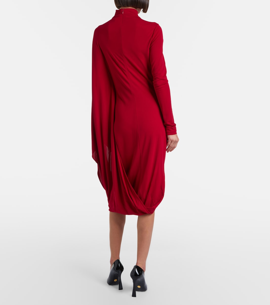 Caped crêpe jersey minidress | Stella McCartney