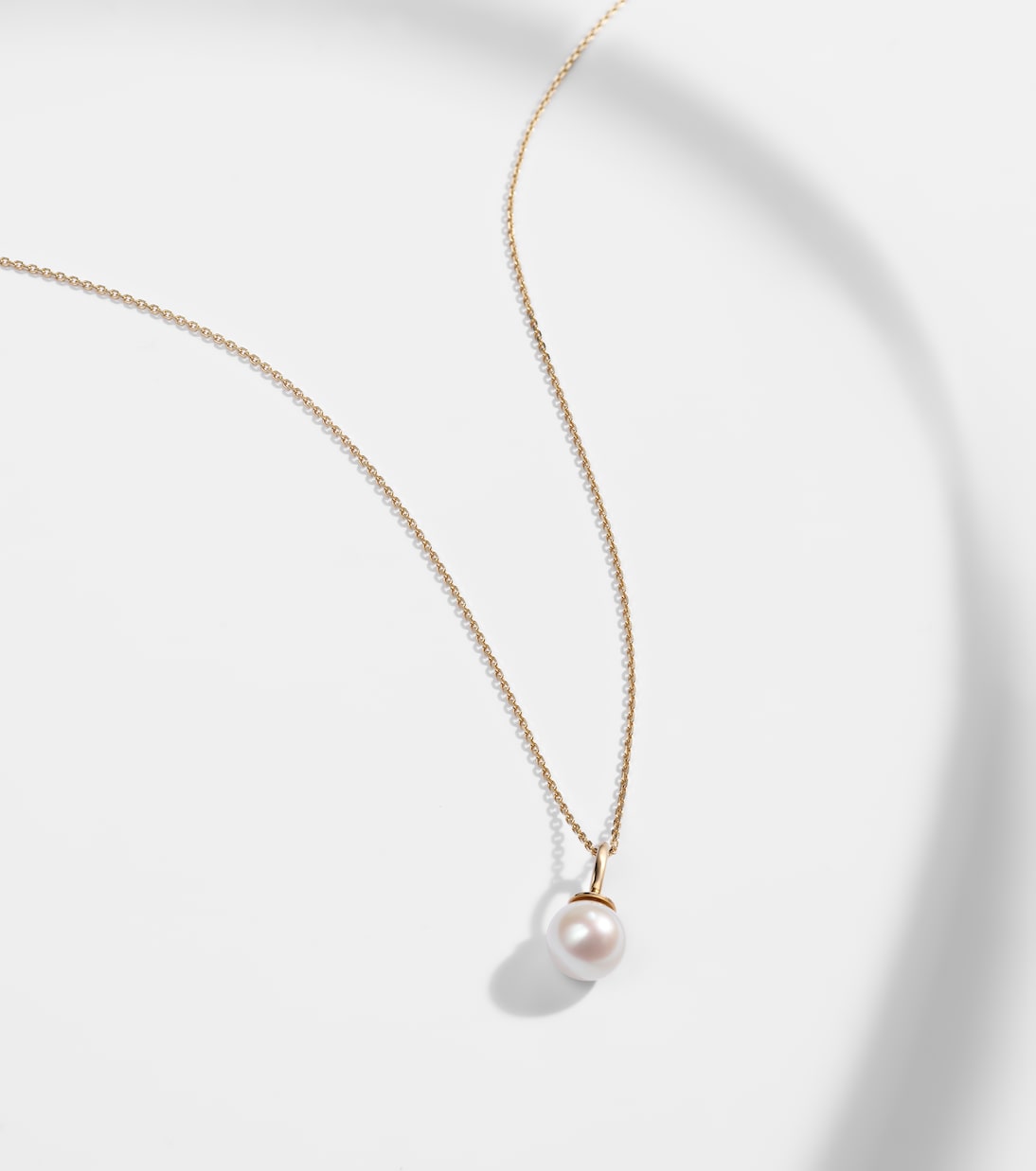 Essential 18kt gold necklace with pearl | Stone and Strand