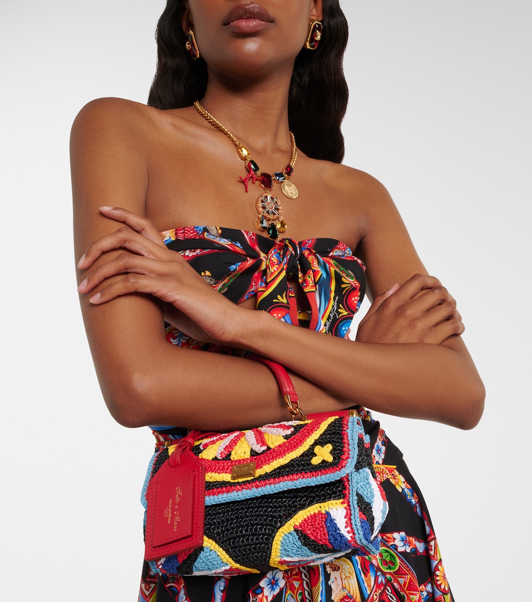 My Sicily Mini crochet top-handle bag | Dolce&Gabbana