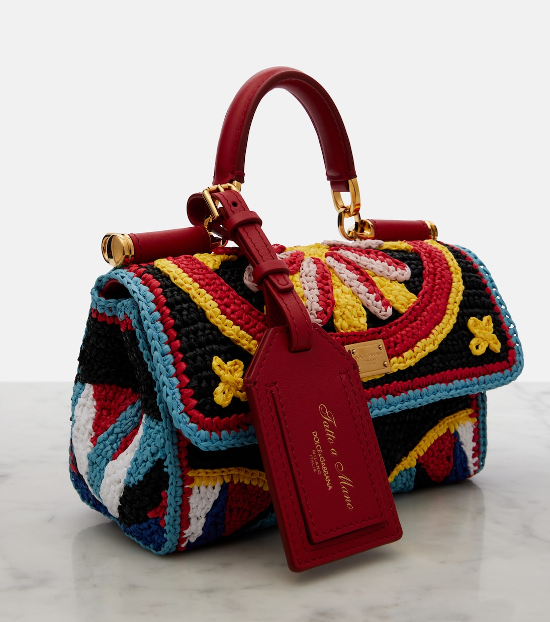 My Sicily Mini crochet top-handle bag | Dolce&Gabbana