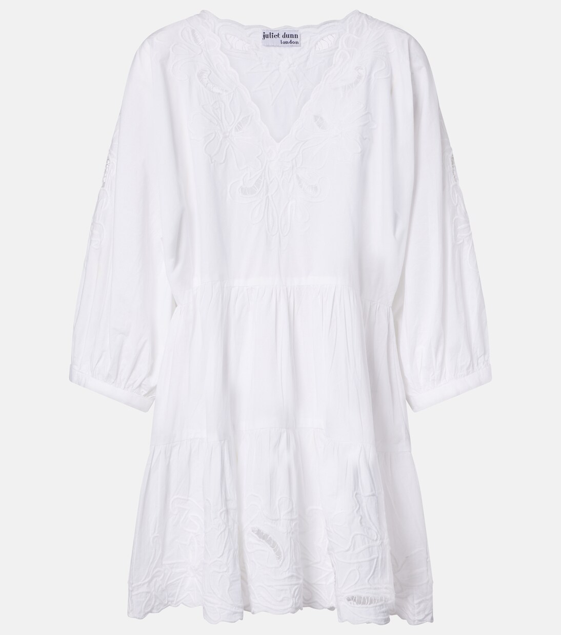 Embroidered cotton poplin minidress | Juliet Dunn