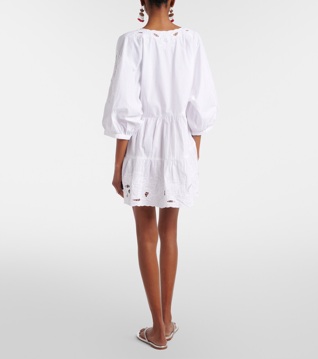 Embroidered cotton poplin minidress | Juliet Dunn