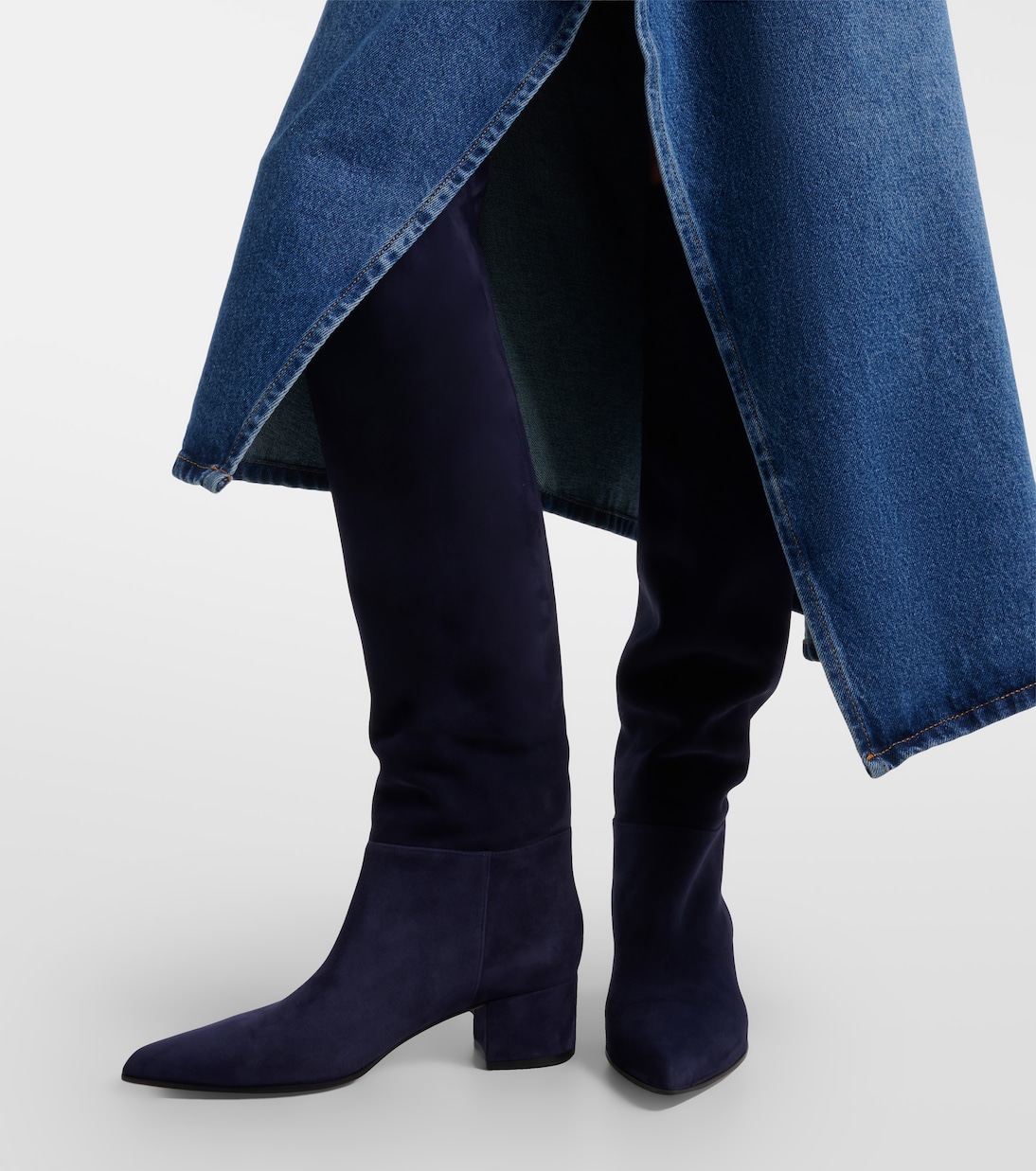 Suede knee-high boots | Gianvito Rossi