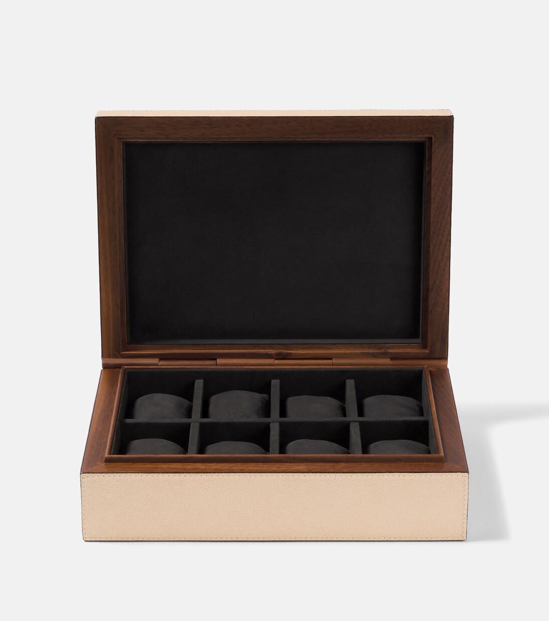 Frank wood and leather watch box | Giobagnara