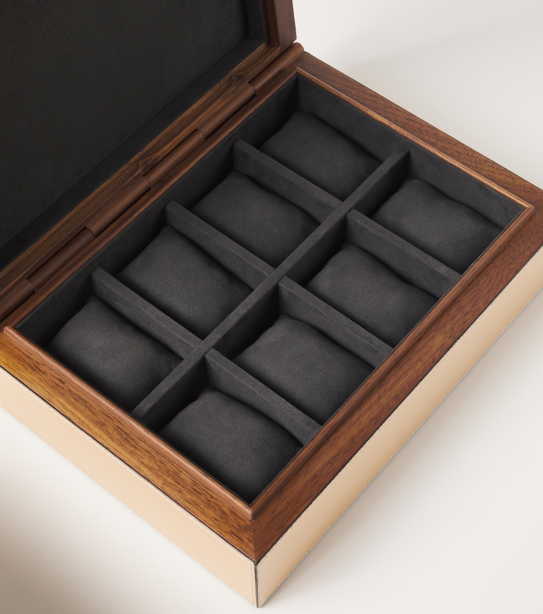 Frank wood and leather watch box | Giobagnara