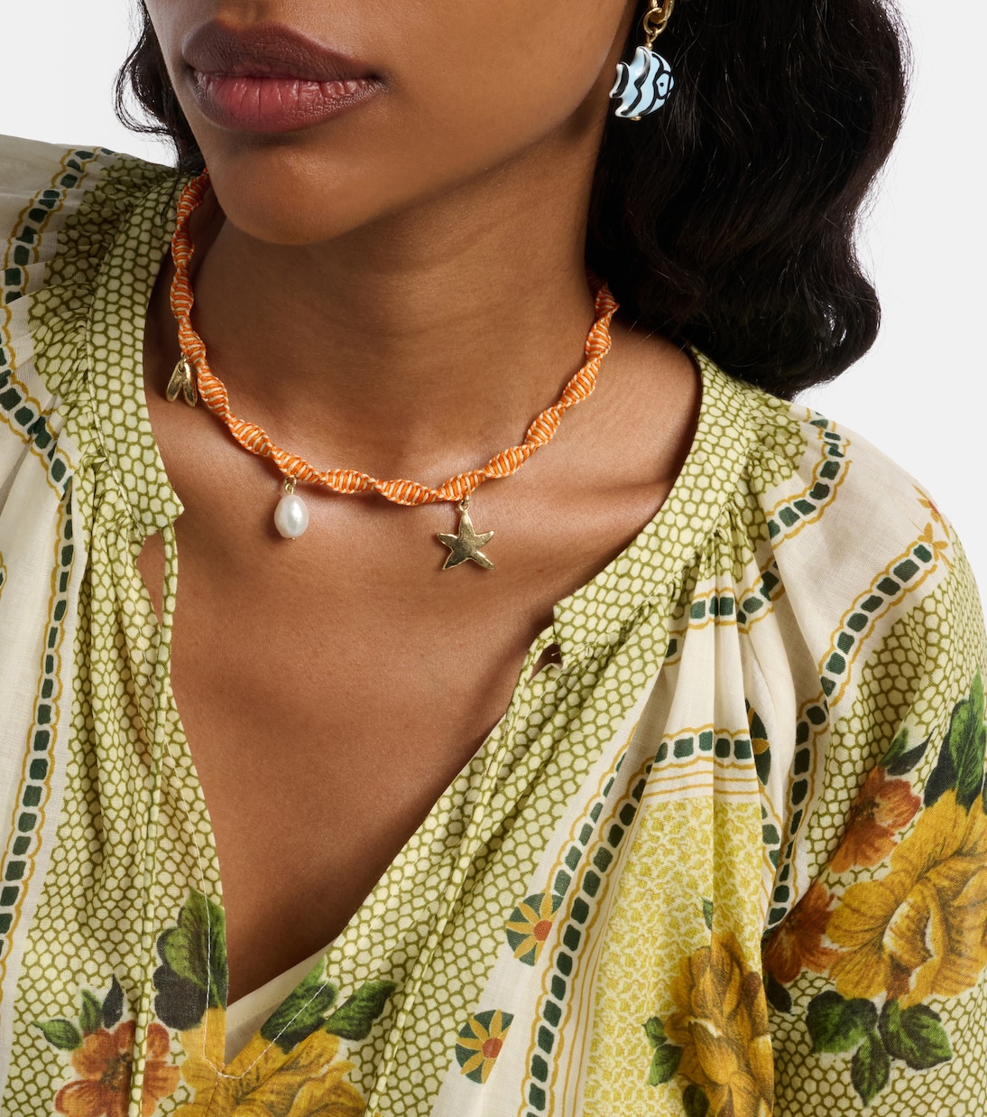 Calypso macramé charm necklace | Alémais