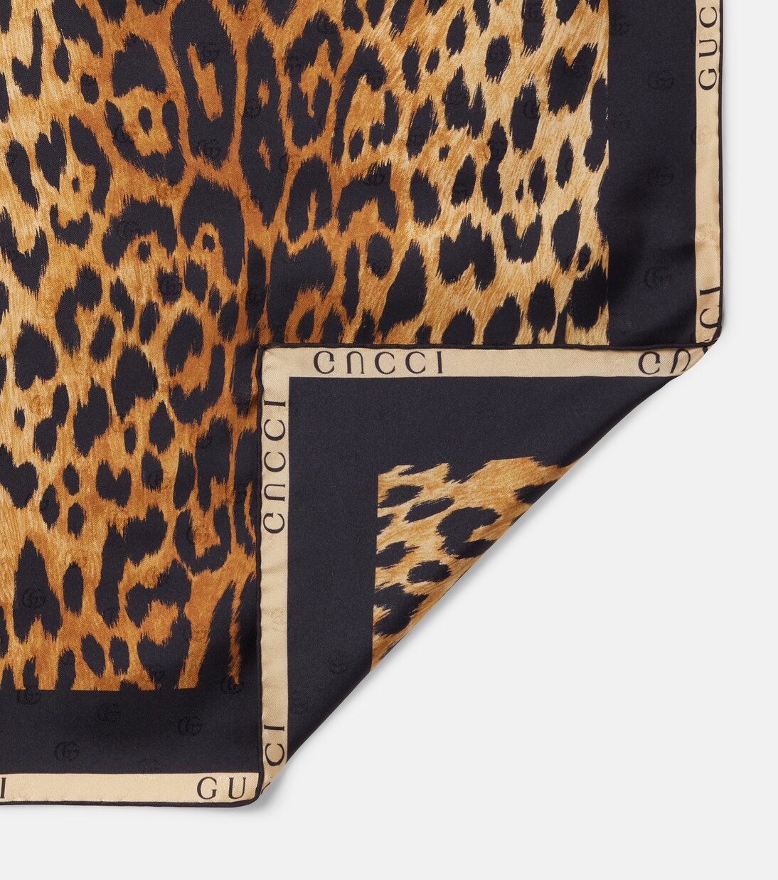 Leopard-print silk twill scarf | Gucci