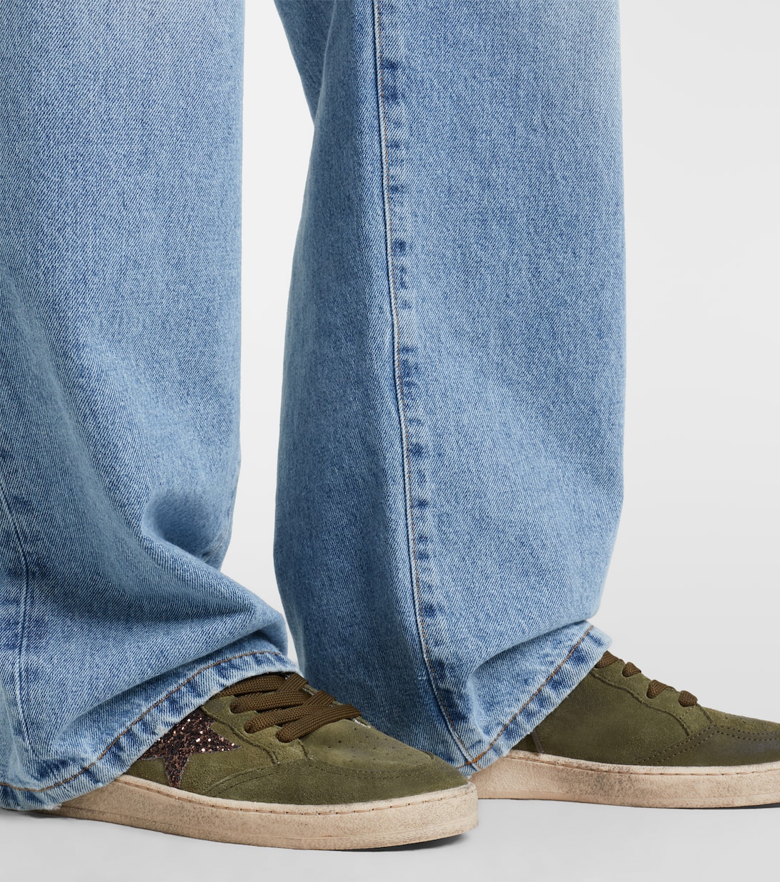 Ball Star glitter suede sneakers | Golden Goose