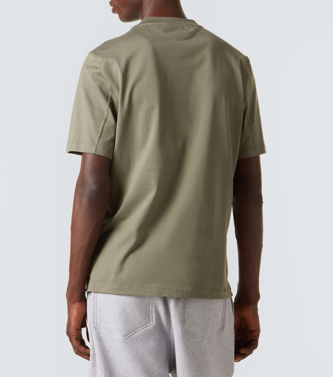 Camiseta de jersey de algodón estampada | Brunello Cucinelli