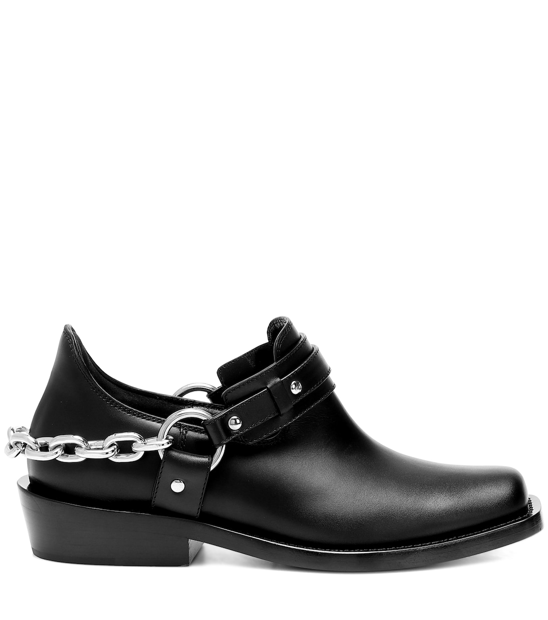 Moto leather ankle boots | Rabanne