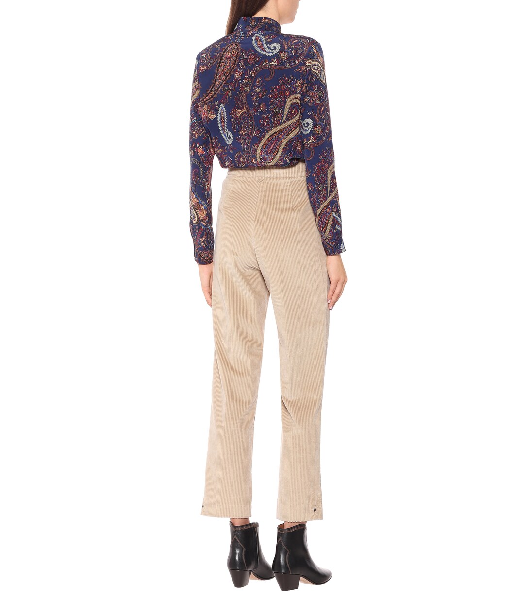 Pantalon à taille haute en velours côtelé | Etro