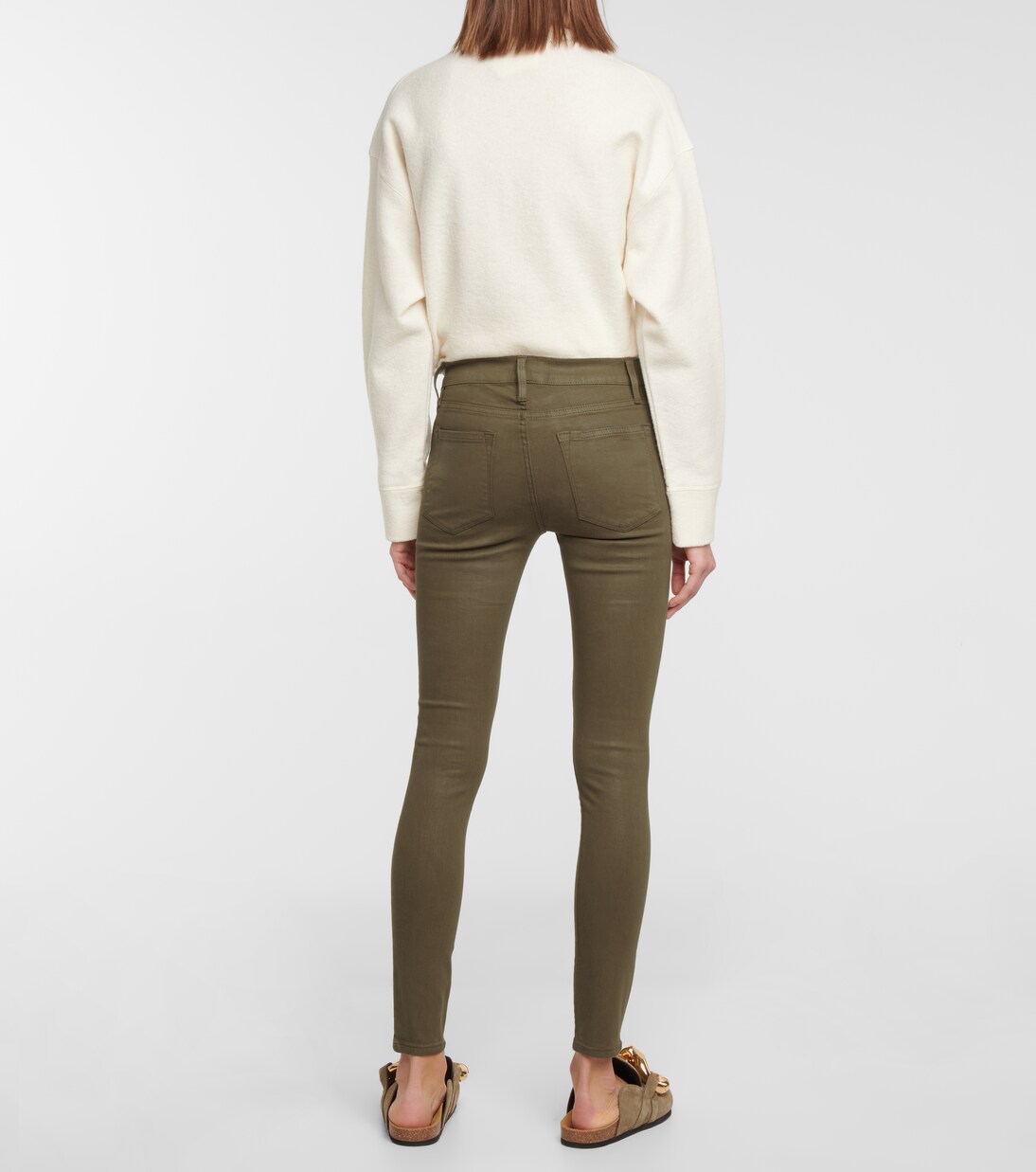 Jean Le Skinny de Jeanne à taille mi-haute | Frame