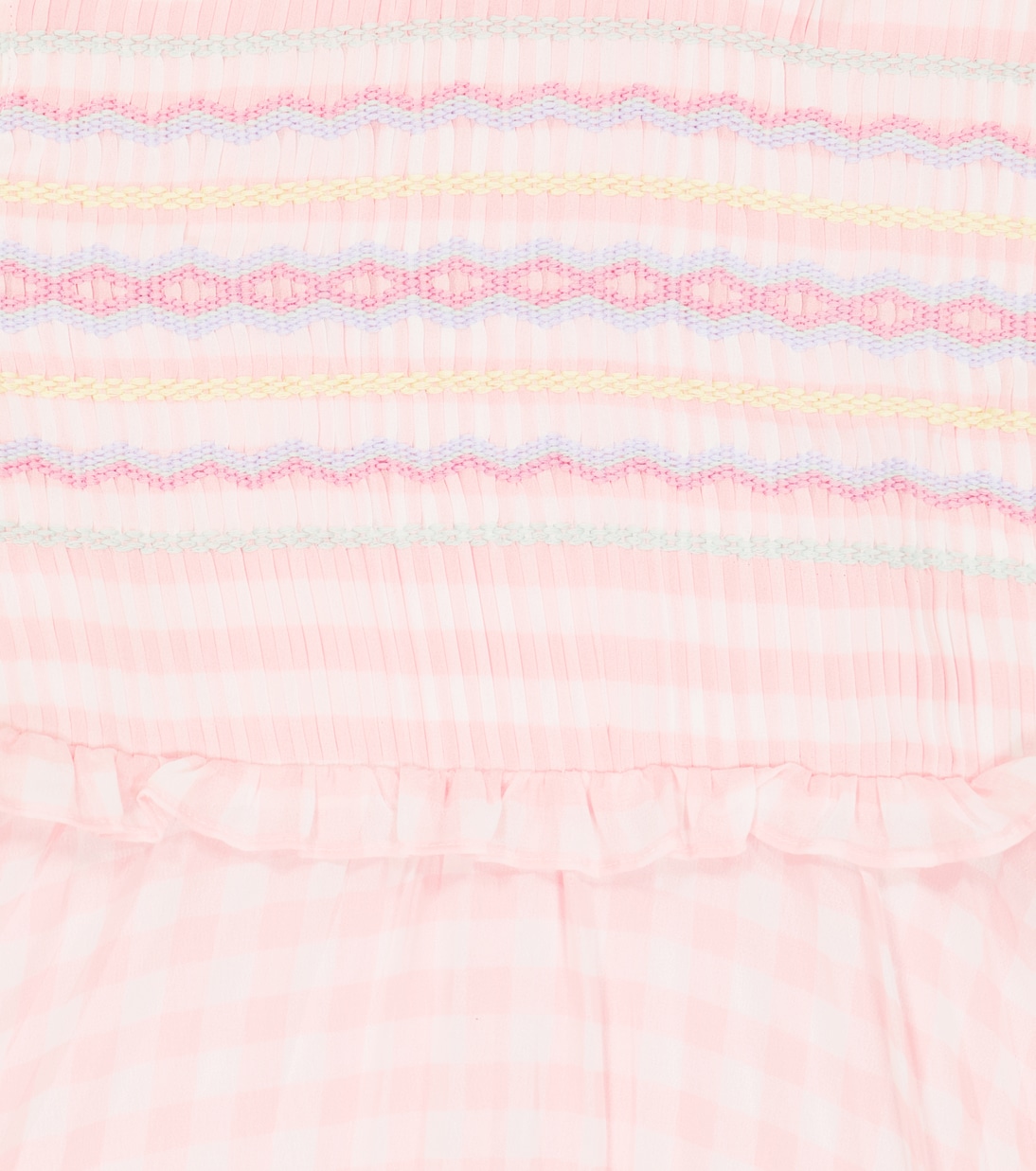 Robe brodée à carreaux vichy | Self-Portrait Kids