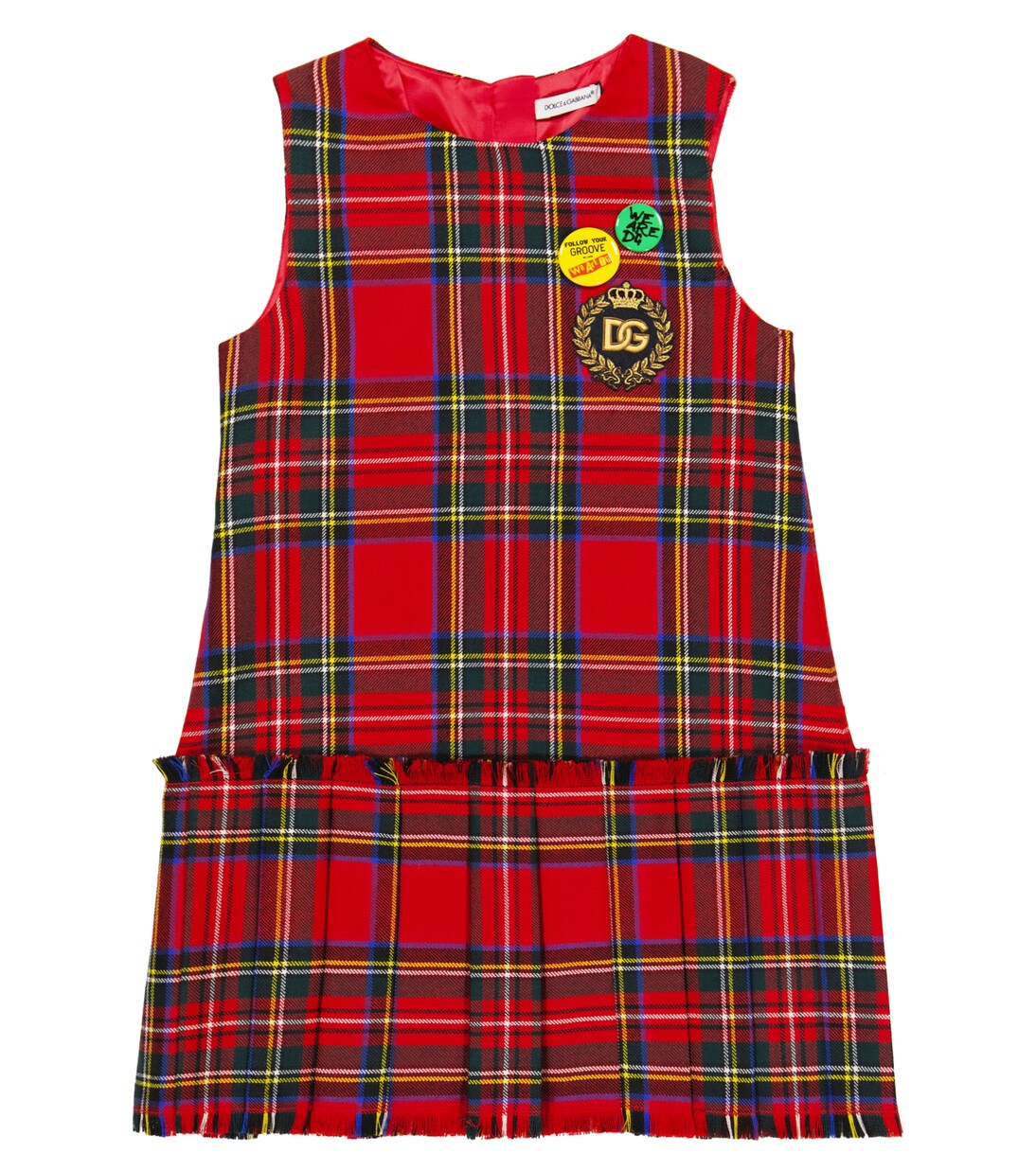 Checked wool dress | Dolce&Gabbana Kids
