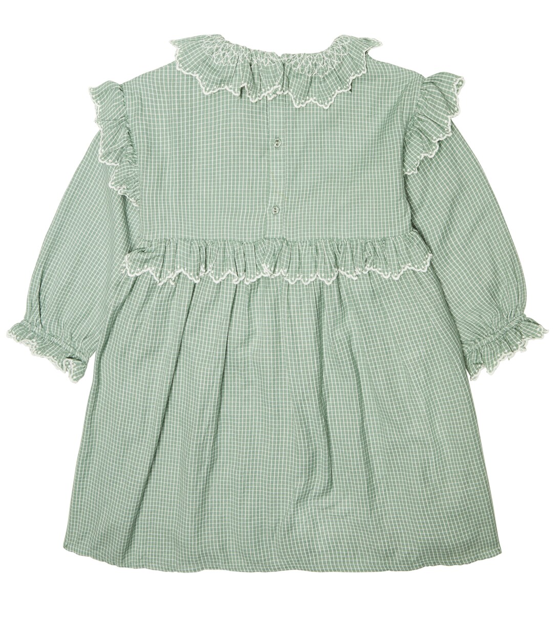 Robe Illi brodée en coton à carreaux | Louise Misha