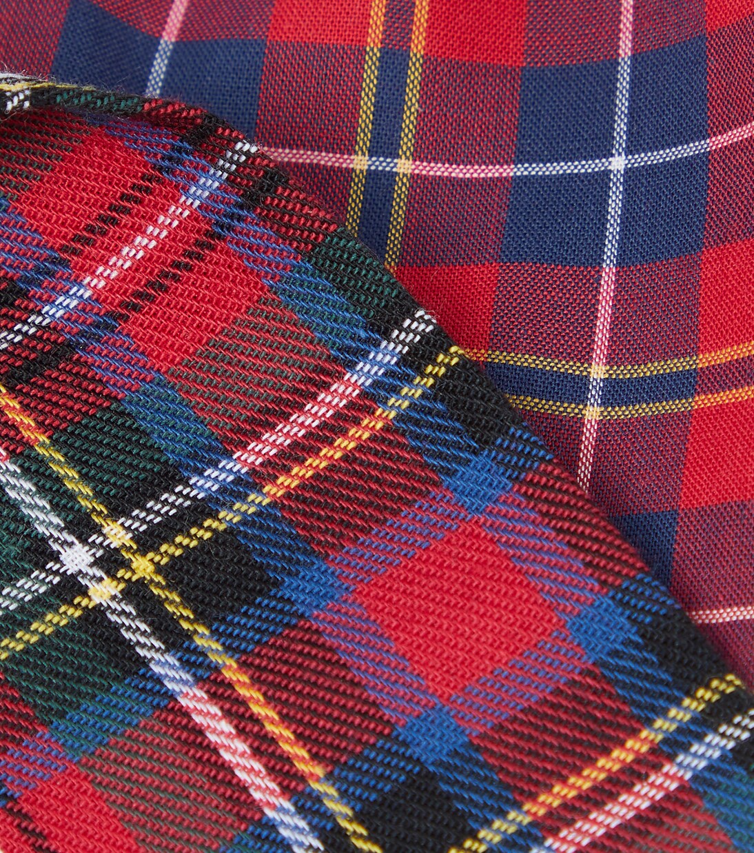 Set of 2 checked cotton scrunchies | Paade Mode