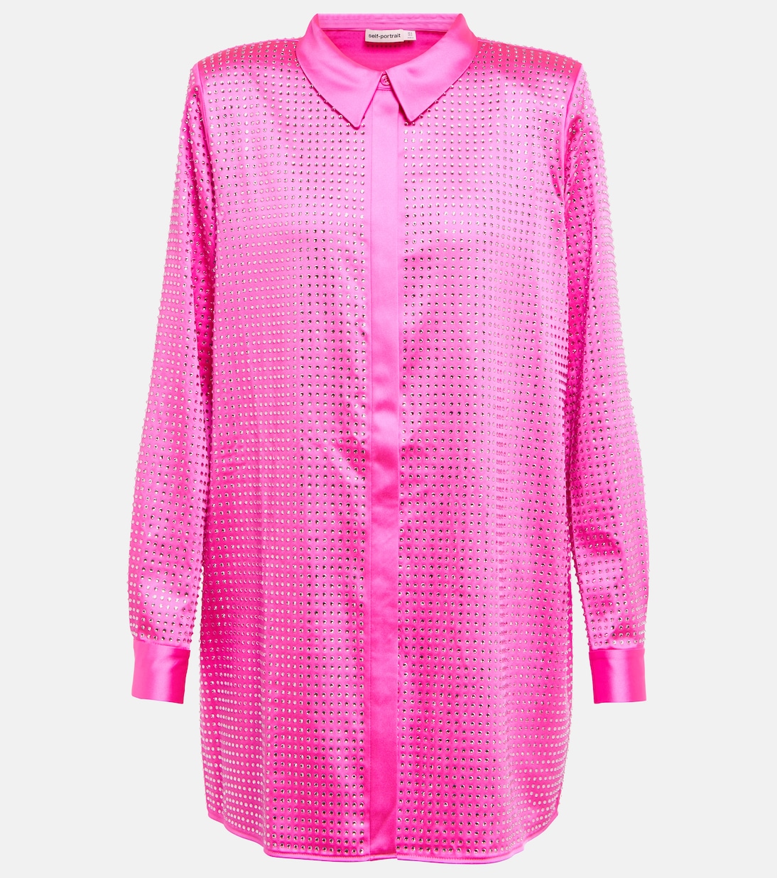 Verziertes Hemd aus Satin | Self-Portrait