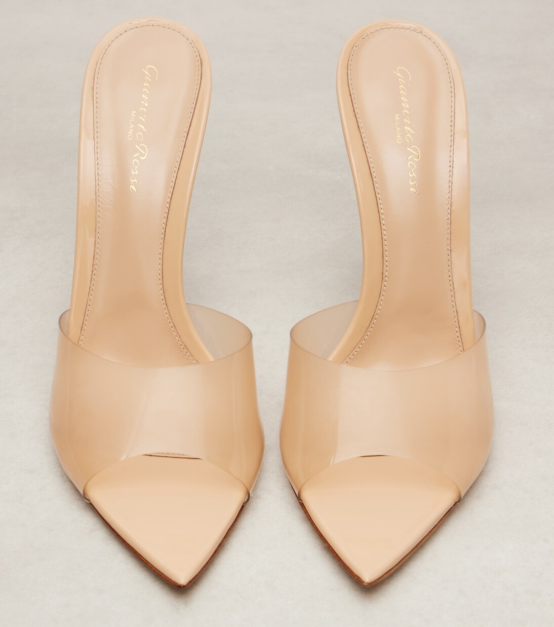 Elle 105 TPU and patent leather mules | Gianvito Rossi