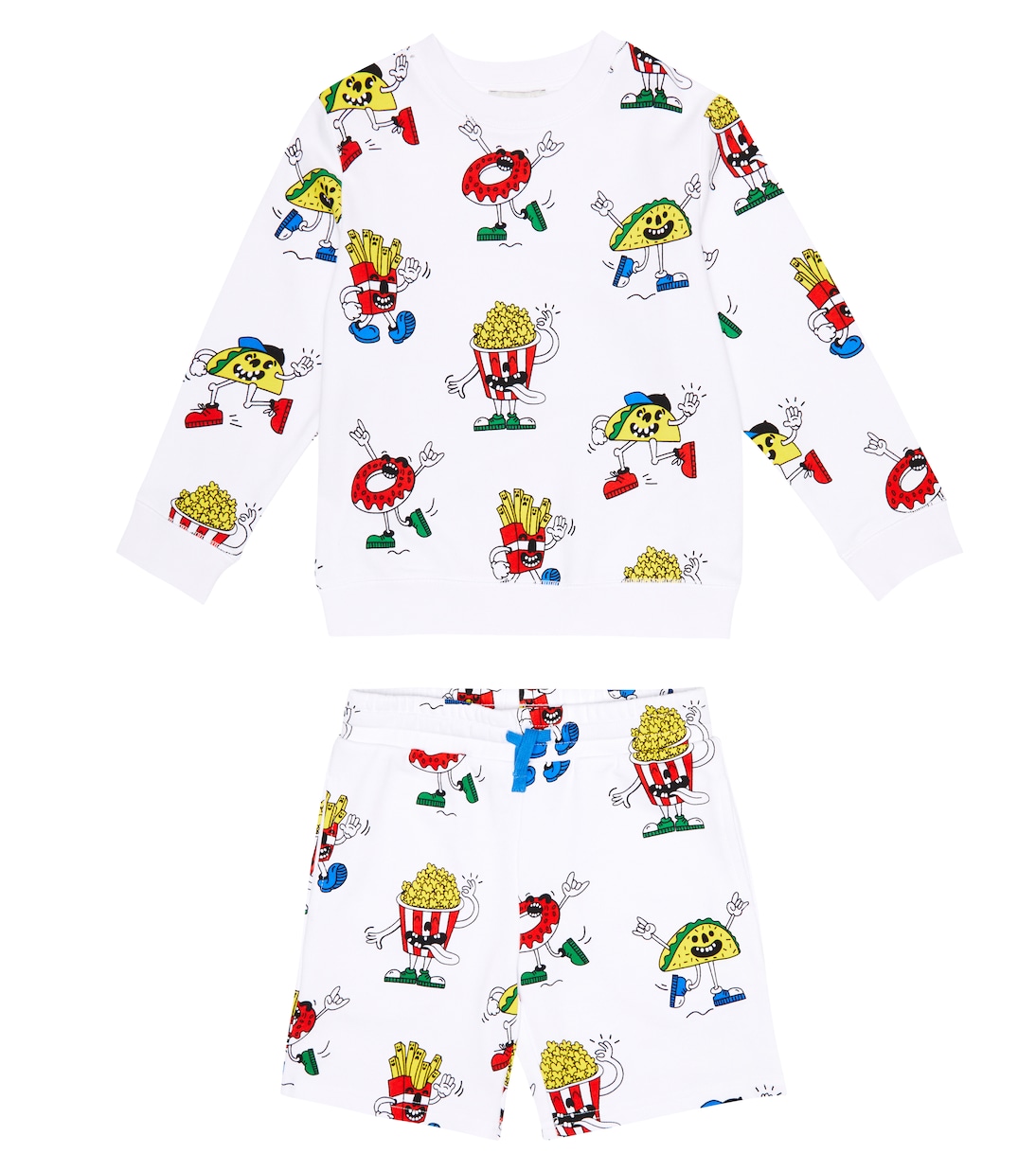 Printed sweatshirt and shorts set | Stella McCartney Kids