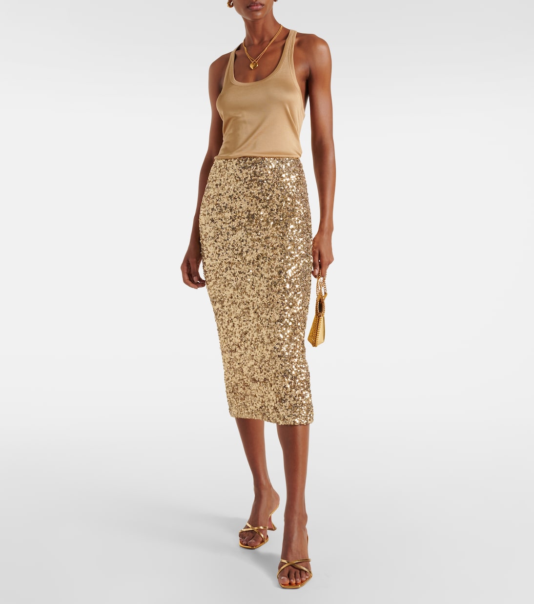 Sequined midi skirt | Rotate