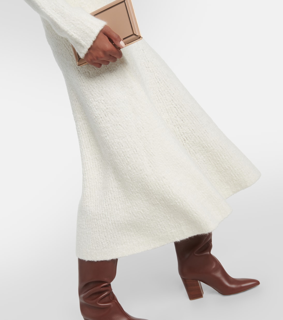 Falda midi Pablo de bouclé de lana y seda | Gabriela Hearst